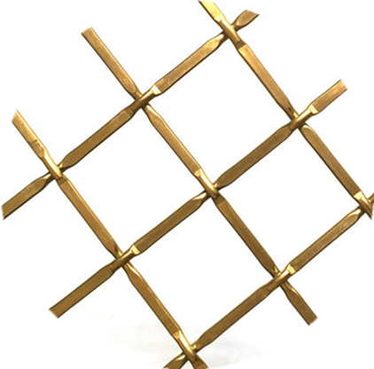 Antique Brass Decorative Wire Mesh For Cabinets Wire Dia 1.8mm Aperture 20mm