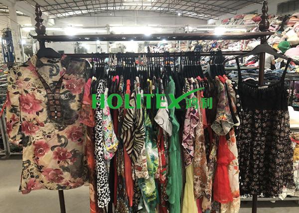 Summer Used Womens Clothing Second Hand Ladies Silk Blouse For Southeast Asia