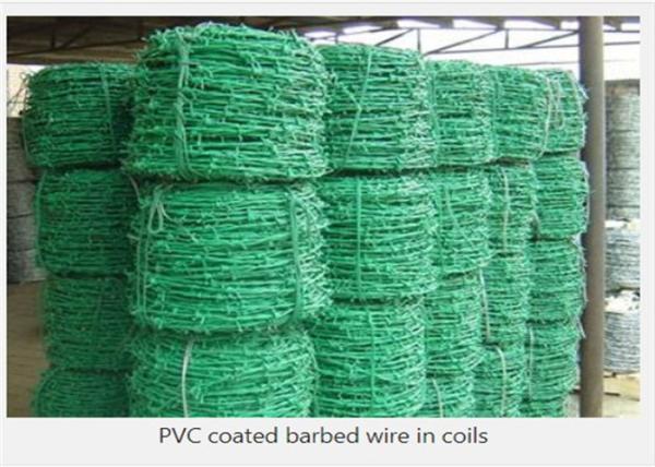 25KG 400M PVC Coated Barbed Wire Fence Wire Mesh Fence 1.6mm - 2.8mm Dia