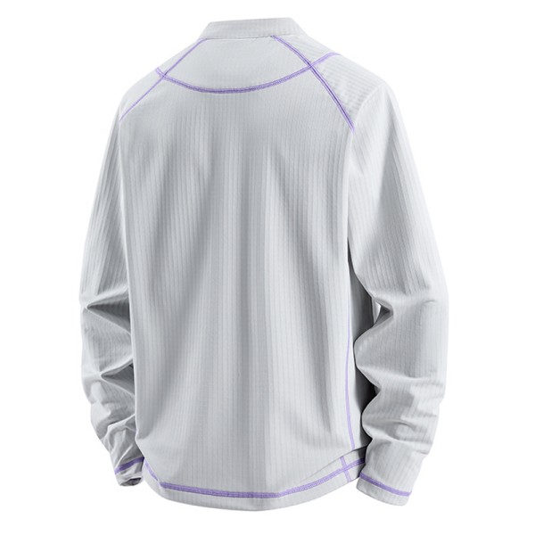 Half Zip Stand Collar Quick Dry Cycling Long Sleeve Knit Top, Custom OEM ODM Sport Tee