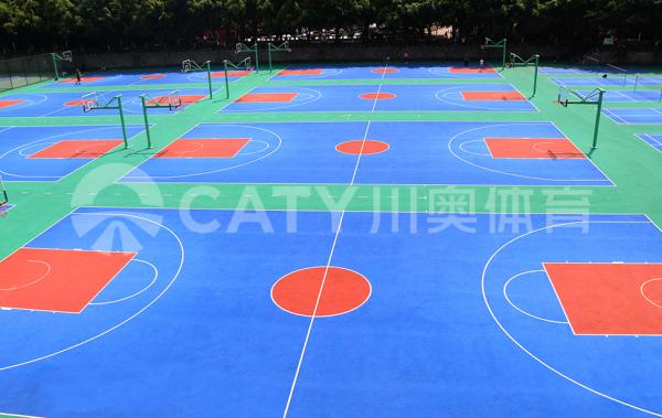 Prefabricated Sports Rubber Floor Basketball Court Practical Waterproof