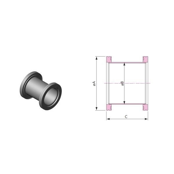 BA Or Blasting ISO Full Nipples Vacuum Fittings For Vacuum System