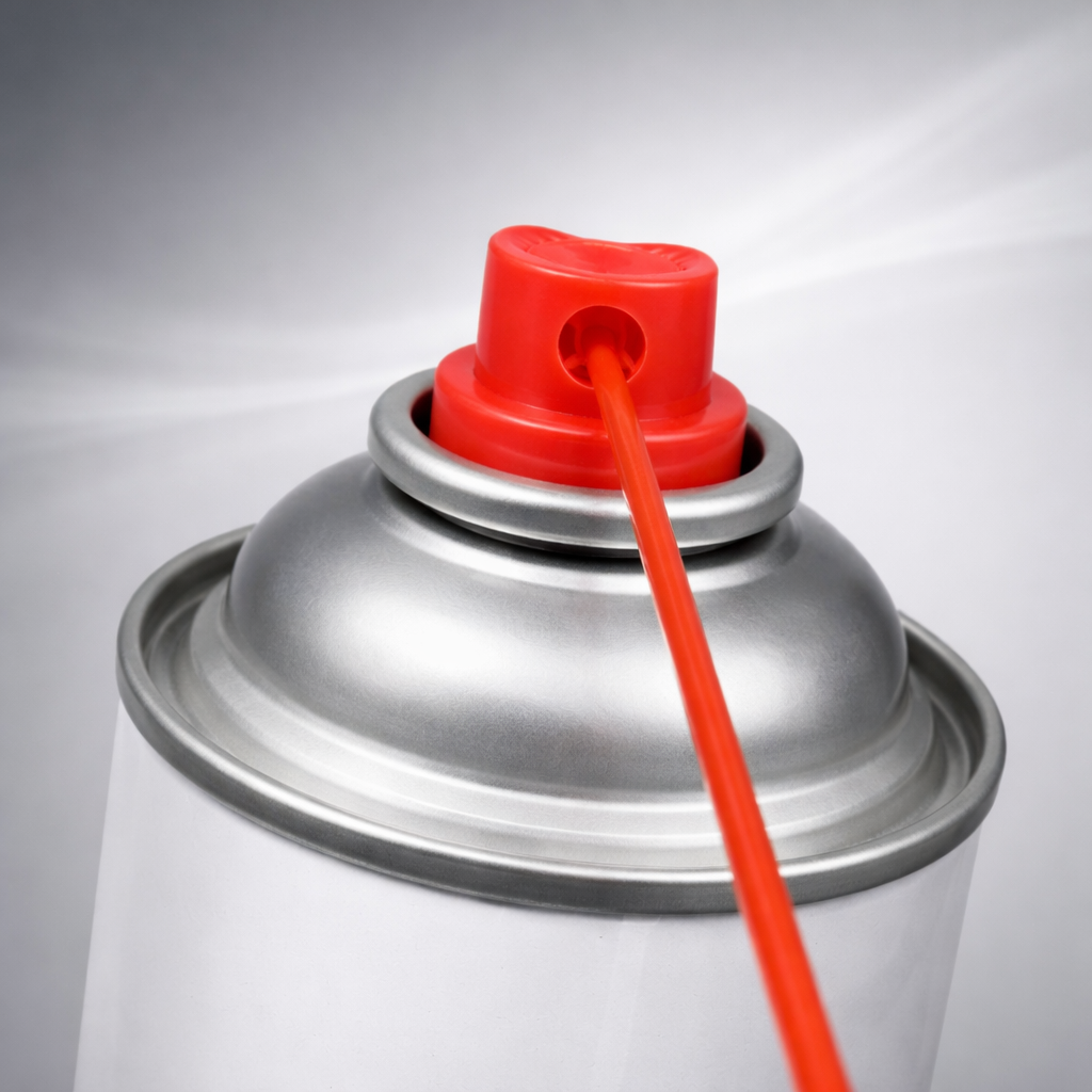 360° Aerosol Dispensing Valve with One Inch Size and Metal Tinplate Construction for Multi-Angle Spraying