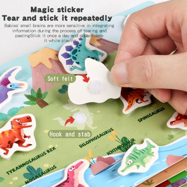Montessori Baby Enlightenment Educational Busy Book Sticker Book Toy Cross-border Children's Quiet Small Sticky Book