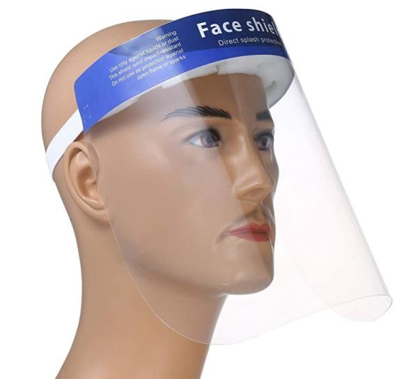 Protective Splash Face Shield , Disposable Anti Fog Full Clear Face Shield