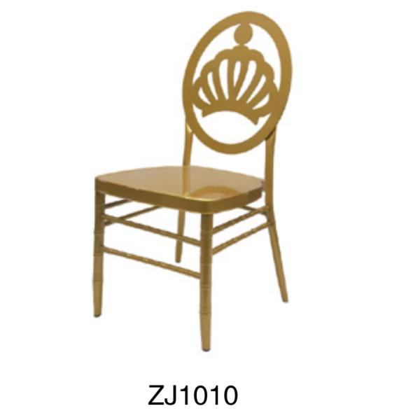 Cushioned Modern Hotel Furniture White Gold Chiavari Chair For Wedding Event Banquet