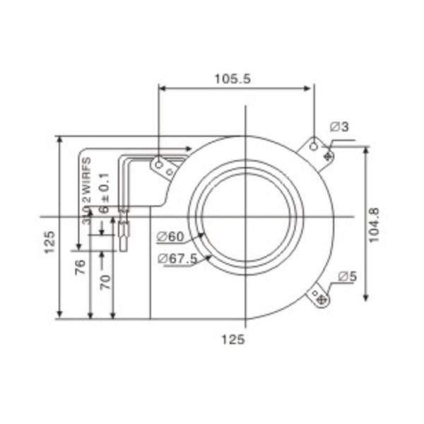 2200 RPM 110V AC Blower Fan , Centrifugal Blower Fan 120x120x32mm