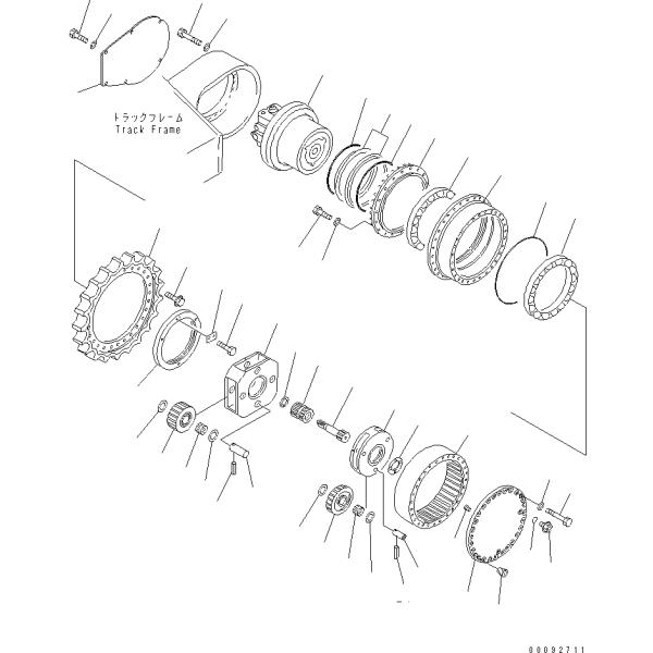 Главный редуктор Гидравлический двигатель 208-27-00280 208-27-00281 Подходит PC400-7 PC400LC-7