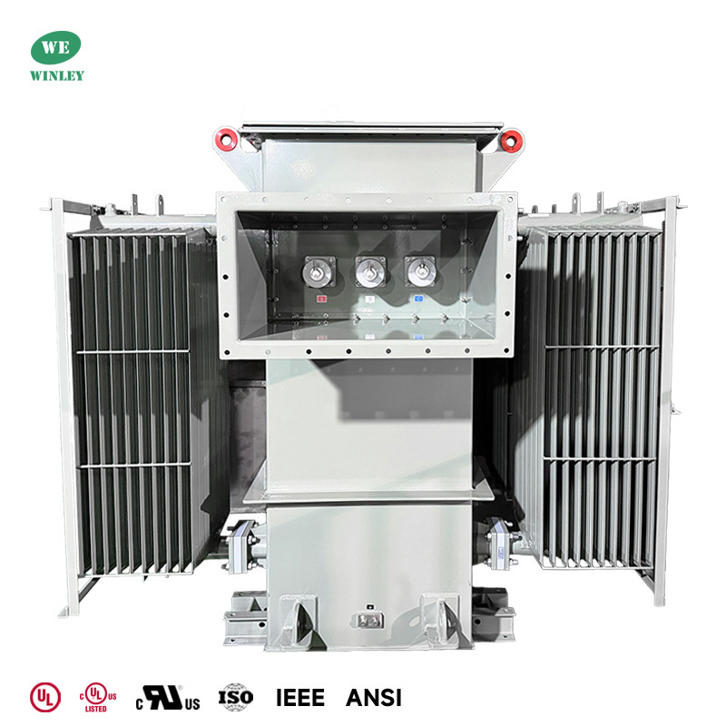 7500/10000kVA Three Phase Substation Power Transformer Dual Secondary 13800V to 7200Y/4160V ＆ 4160Y/2400V MIDEL 7131 Synthetic Ester Fluid ANSI IEEE Standards