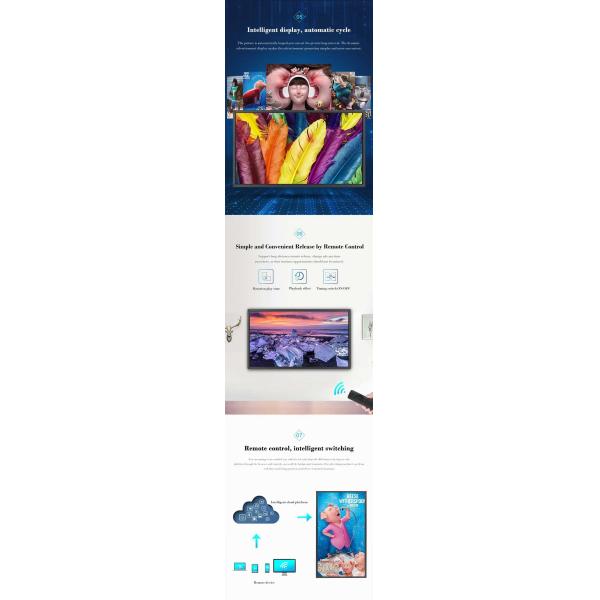 Indoor Store Touch Screen Advertising Display 32 Inch Wall Mounted