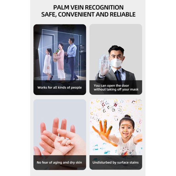 Wholesale Face Recognition Fingerprint Lock 35MM Narrow Bezel Cell Phone Tuya Aluminum Door Code Lock Automatic Smart Door Locks