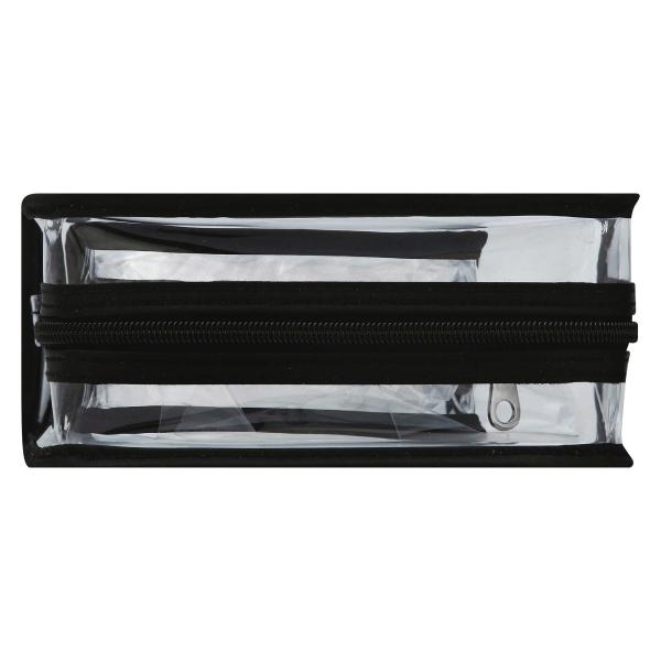 Cosmetic Makeup Toiletry Clear PVC Travel Bath Wash Bag Holder Pouch Kit black