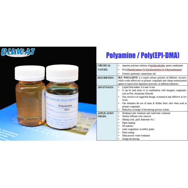 Polímero catiónico 200L/tambor del amonio de cuaternario del coagulante del tratamiento de aguas