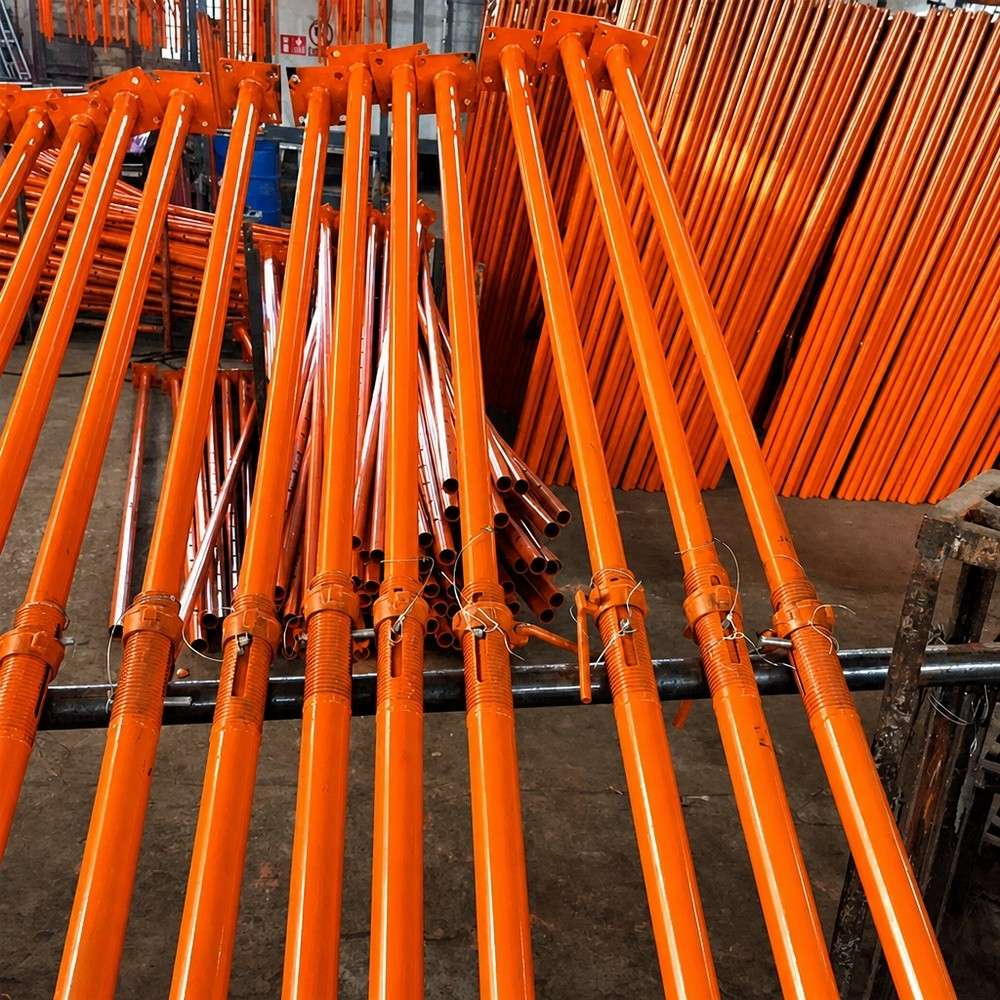 EN 12811 Compliant Adjustable Scaffolding Steel Prop with Secure Hook Locking System and 10kN - 35kN Load Capacity
