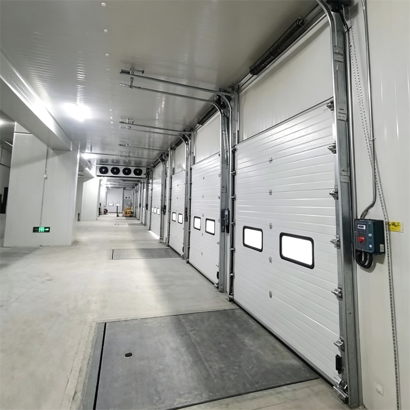 0.75-1.5KW Power Industrial Sectional Overhead Door For E-Commerce Fulfillment Centers