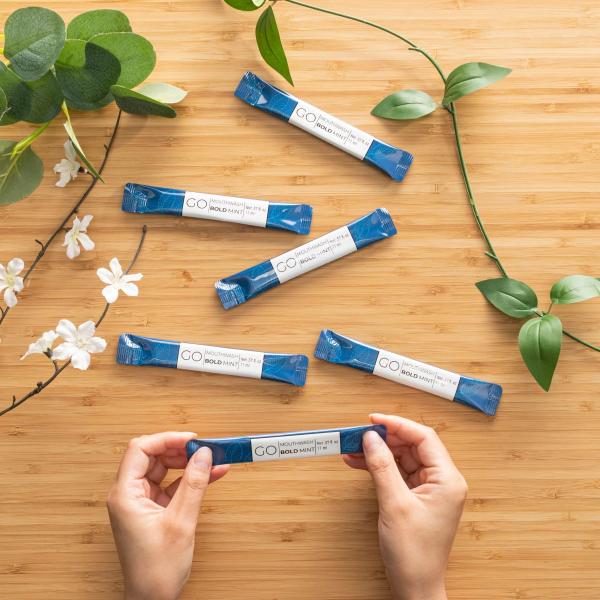 40pcs Oral Mouthwash Bold Mint Travel Individual Mouthwash Packets Fresh Breath