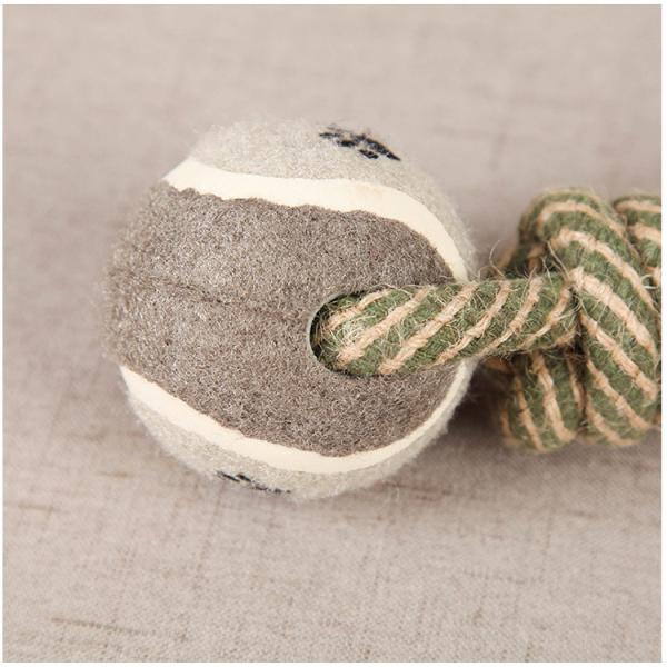 Tennis Balls Nylon Rope Dumbbell Dog Toy