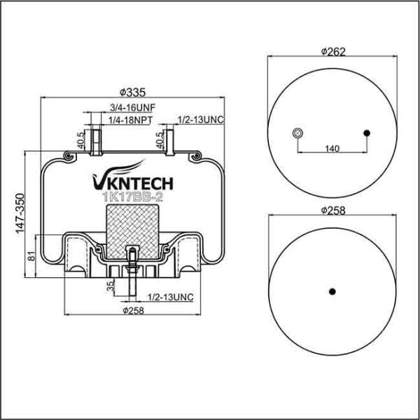 Firestone W01-358-8729 Air Suspension Springs Bags For MERITOR 202796 3 Million Time Fatigue Test
