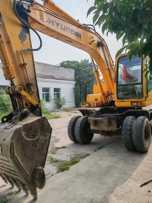 Hyundai 150W-7 Wheeled Excavator 15 Ton Wheel Used Construction Machinery Second Hand Cummins Engine of Excavator