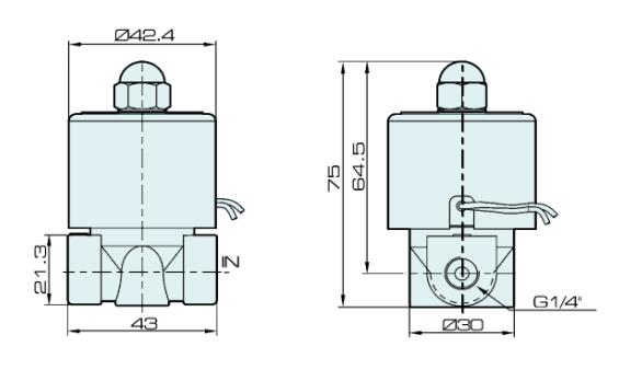 Латунный клапан соленоида 1/4
