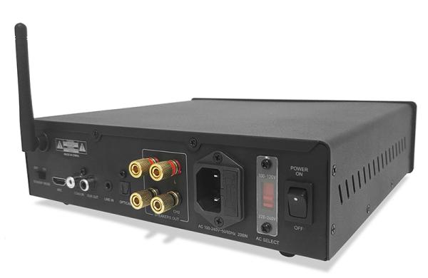 Bluetooth 5.0 Power Amplifier Stereo Receiver with 2X100W RMS and 2.1 Channel for Home Theater