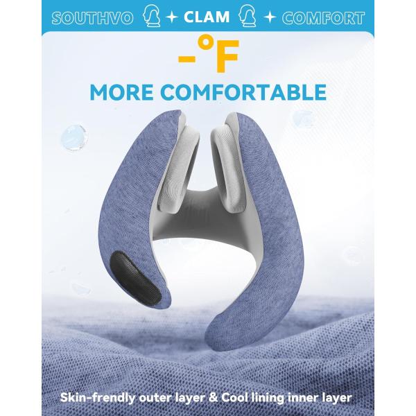 Comfortable Airplane Travel Memory Foam Neck Pillow with Noise Canceling Earmuffs