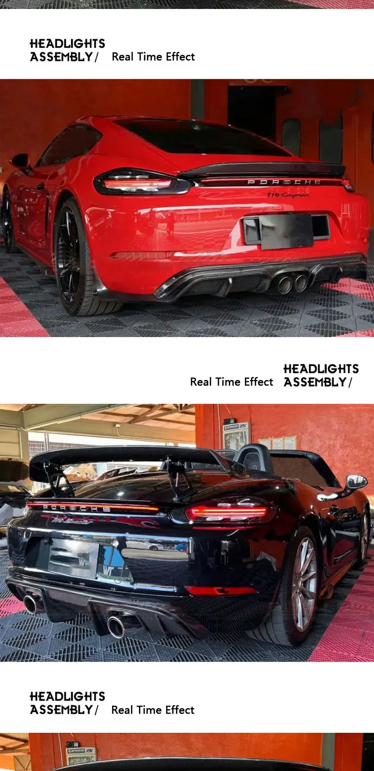 16-21 718 Через задние фонари Для Porsche Cayman Boxster Модифицированный с светодиодными задними фары