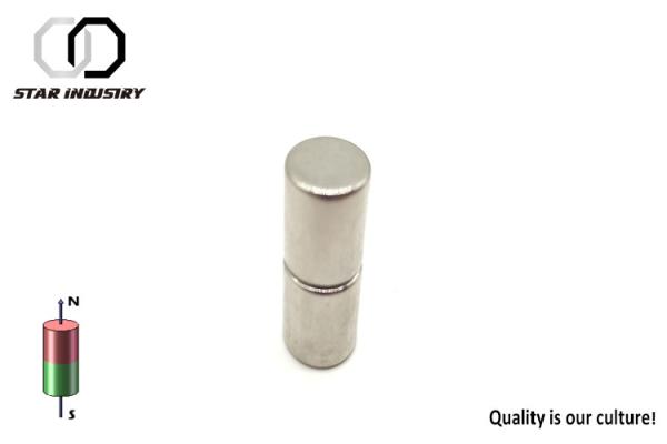 Multiple Coatings Medical Grade Magnets , Metal Long Cylinder N48H Neodymium Rod