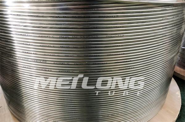 Linha de controle de aço inoxidável tubulação enrolado de aço inoxidável de ASTM B704 da tubulação 12000m