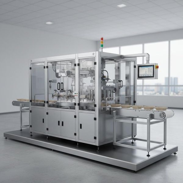 High-Speed Automatic Rotary Coating Line for Pulp Molded Food Packaging - Precision Internal Barrier Solution