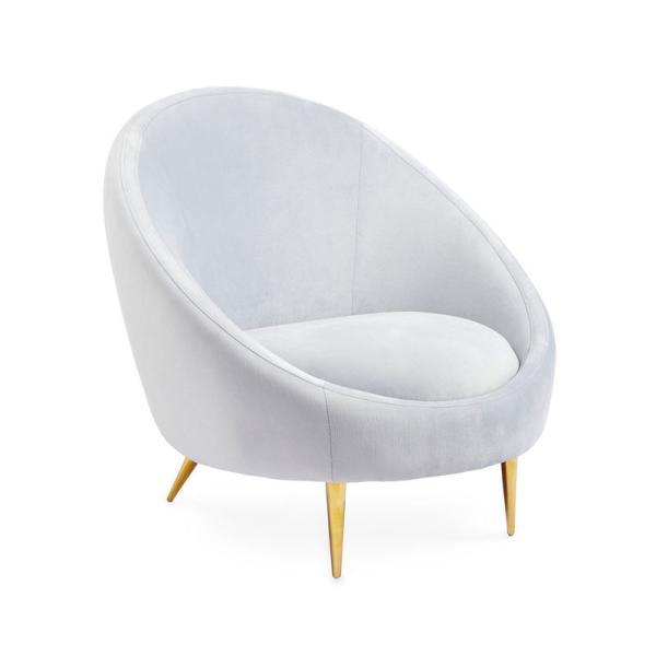 Hot sale round upholstery lounge chairs, popular velvet stainless steel design for wedding event