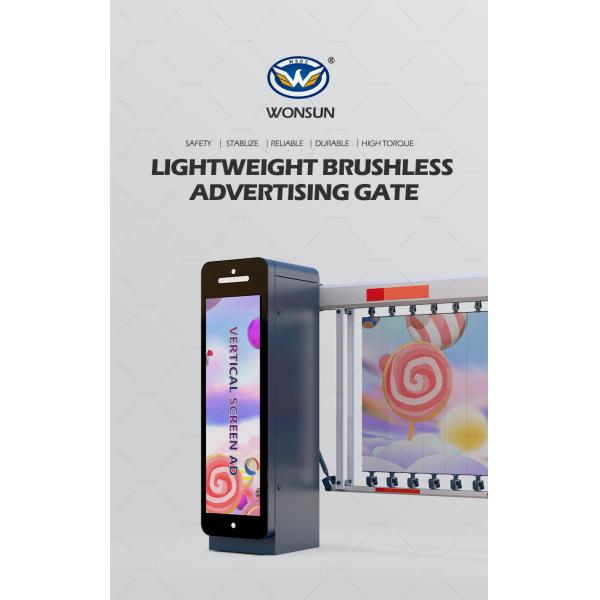 DC 24V Durable Car Parking Barriers 4s - 8s Speed Adjustable With Commercial Advertising