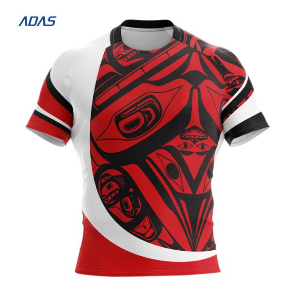 220gram Customized Mens Rugby Wear Training Clothing Fluorescence Color