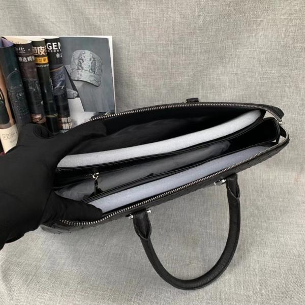 Authentic Exotic Ostrich Skin Men Large Business Briefcase Bag Laptop Case Genuine Leather Male Working Purse Handbag