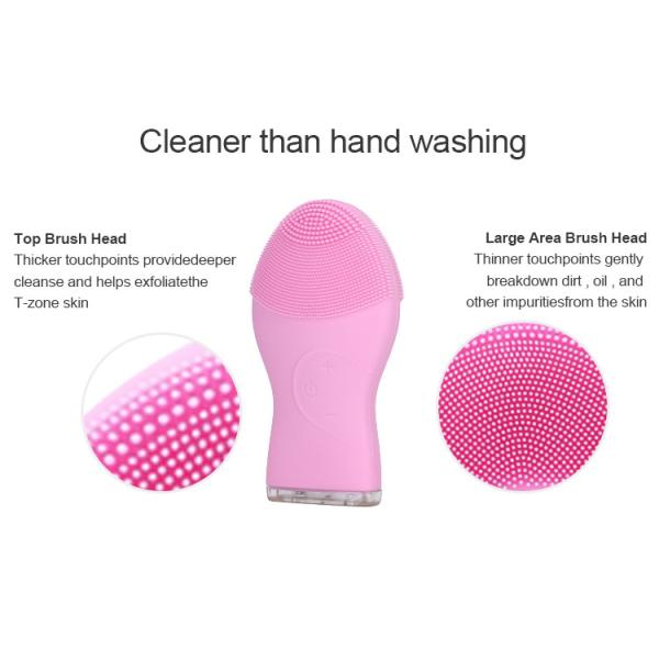 5V Facial Massager Electric Facial Cleanser Pink With FCC