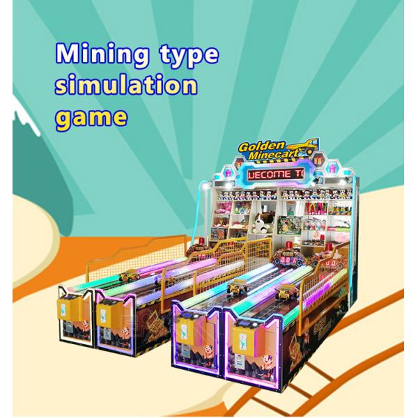 Carnival Multi Players Coin Operated Arcade Machines Golden Minecart For Amusement Park Fast