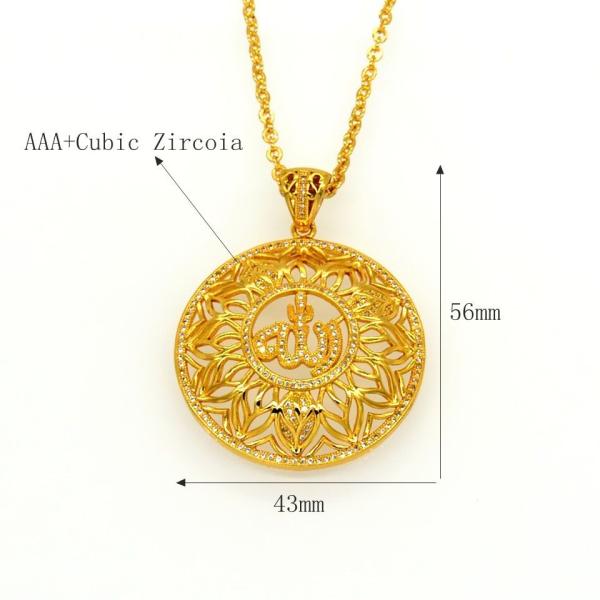 Vintage Allah pendants Women/Men jewelry Gift 18K Gold Plated Fashion african Jewelry