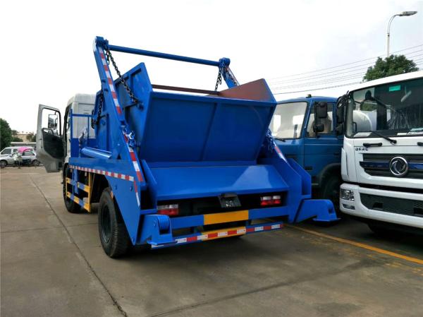 Municipal Rubbish Collection Truck , 10 Tons Dongfeng Swing Arm Garbage Disposal Truck