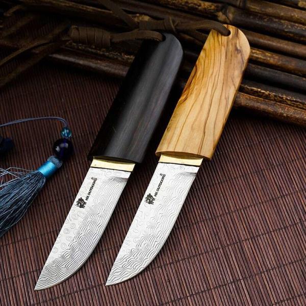 HRC 50 55 Sharp Kitchen Knives Damascus Steel Chef Knife Walnut  Handle Japanese