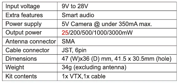 PEAK FPV VTX 7.2G 3W VTX Long Range Image Transmission 7.2G 3000mW Drone Video Transmitter