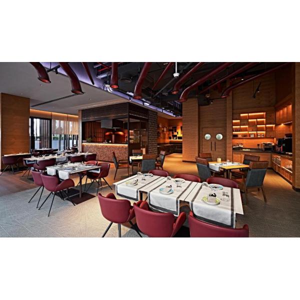 Гостиница меламина мебели гостиницы MDF изготовленная на заказ коммерчески обедая таблица стула