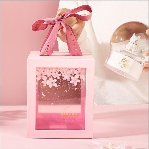 Pink Jewelry Embossed Recycled Paper Gift Boxes