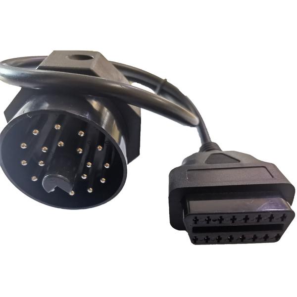 Black 20 Pin OBD Port Cable , Practical Diagnostic Connector Cable