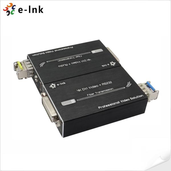 Mini 4K DVI Fiber Optic Extender with Stereo Audio