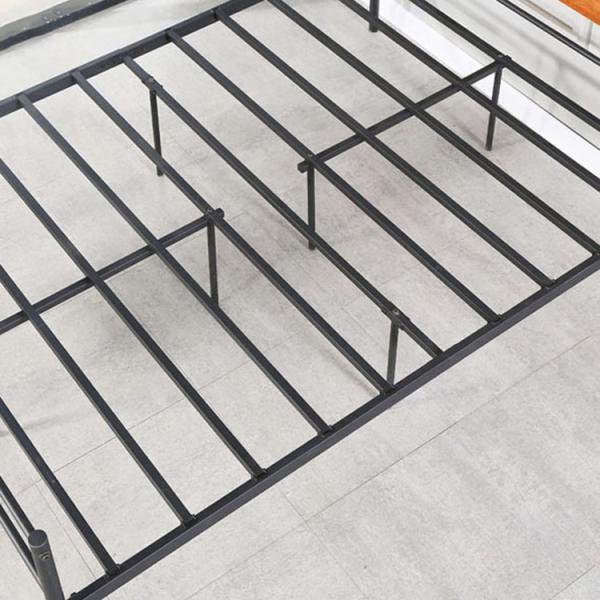 BSCI Simple Black Wooden Metal Furniture Solid Wrought Iron Beds King Size For Apartment
