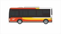 Solution de transport public urbain Autobus urbain électrique de 10,5 m avec 30 places et batterie de 268 kWh