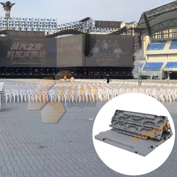 Grey Medium Portable Event Flooring Anti Scratch Outdoor Concert Exhibitipon Party Tent Flooring