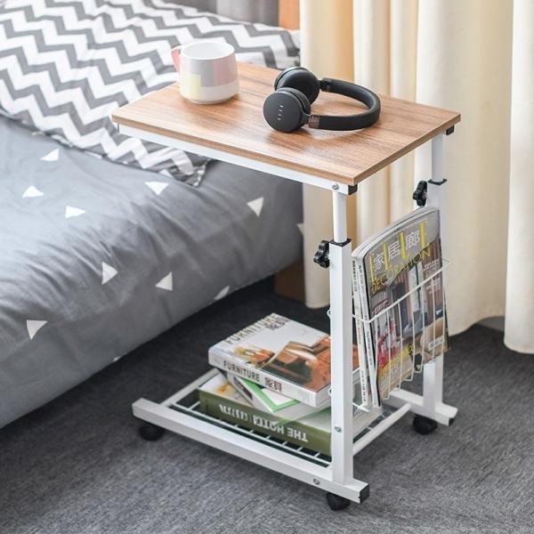 Student Study Height Adjustable Computer Desk Wooden Modern Cheap Coffee Table with Wheels Laptop Stand Work Station