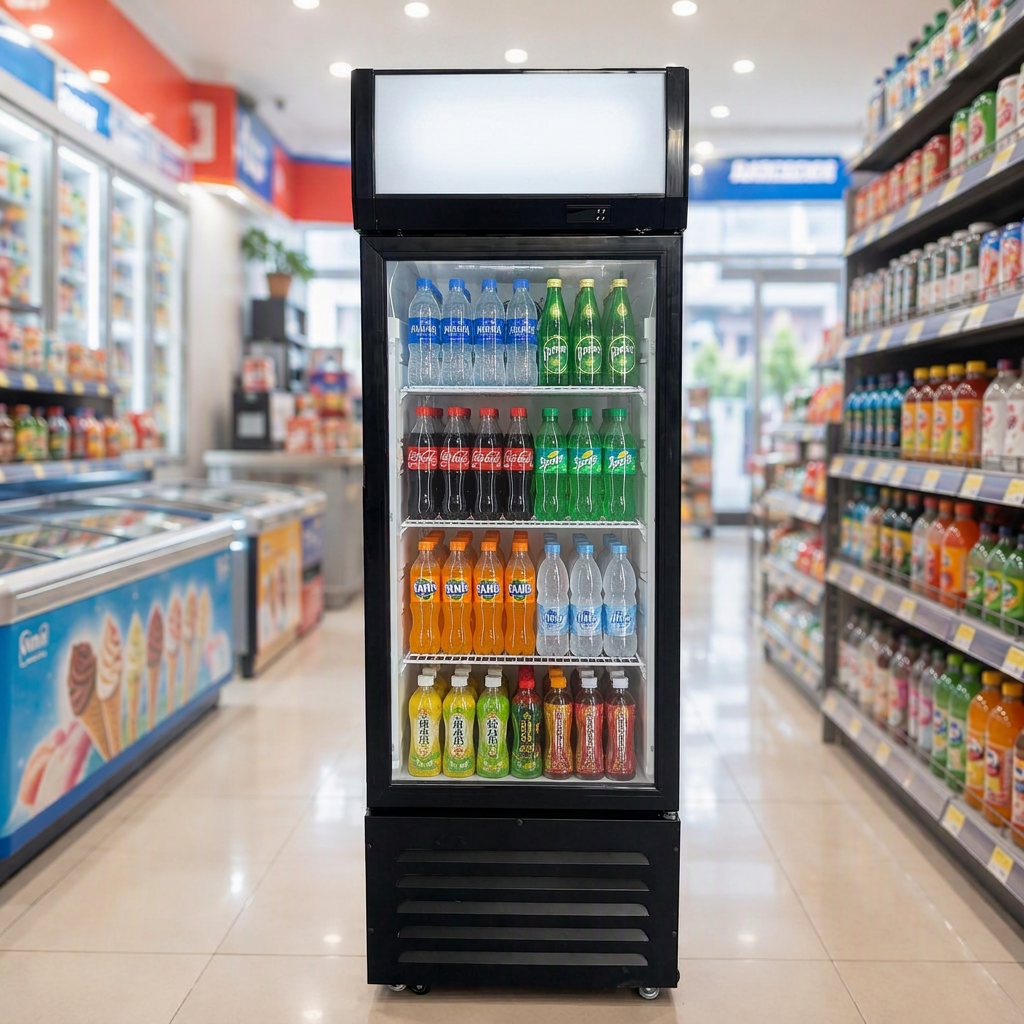 Commercial Glass Door Beverage Cooler with Adjustable Shelves LED Lighting and Energy Efficient Design