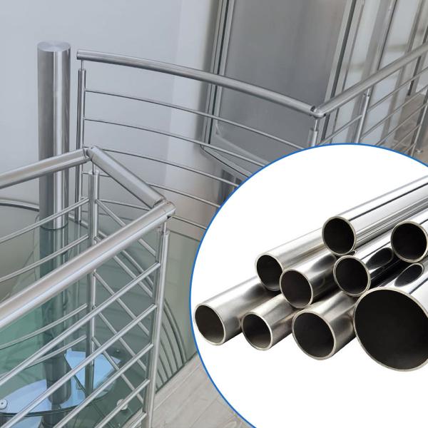 NO.4 8K Silver Stainless Steel Welded Pipe 310S SUS316L For Balcony Curtain